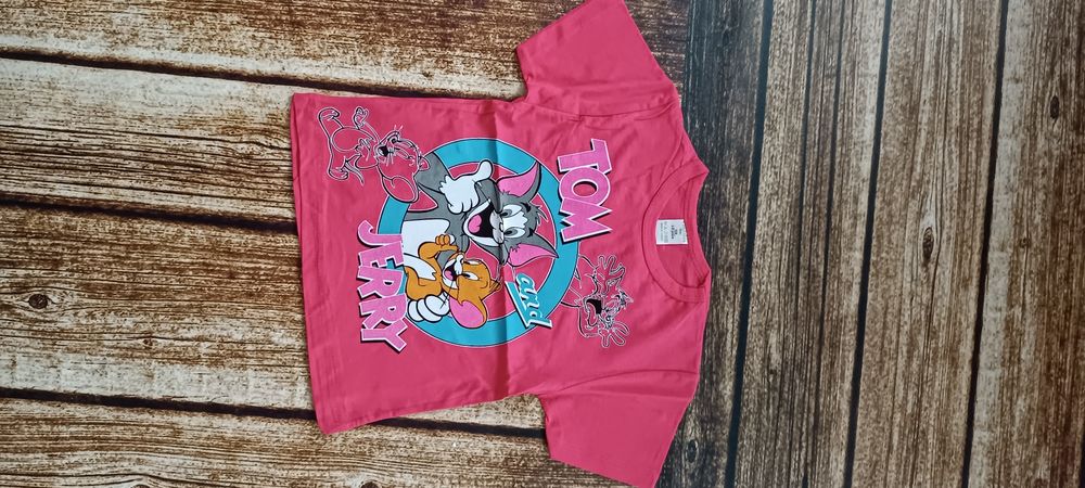 116/122 koszulka postacie z bajki