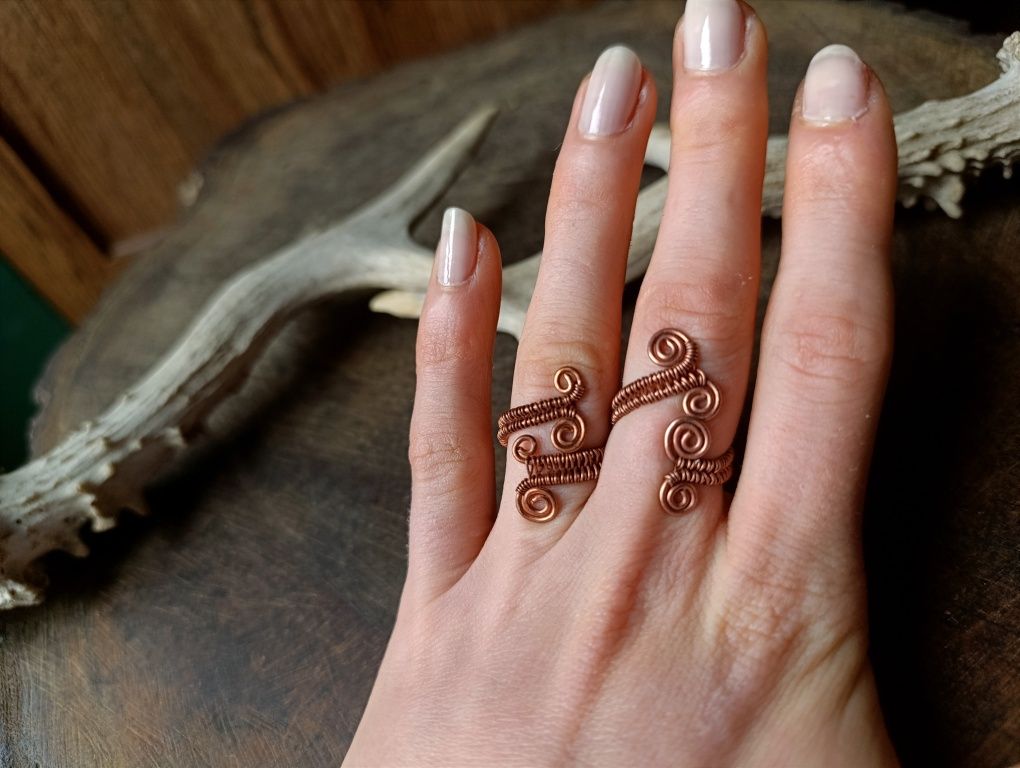 Miedziany pierścionek handmade miedź