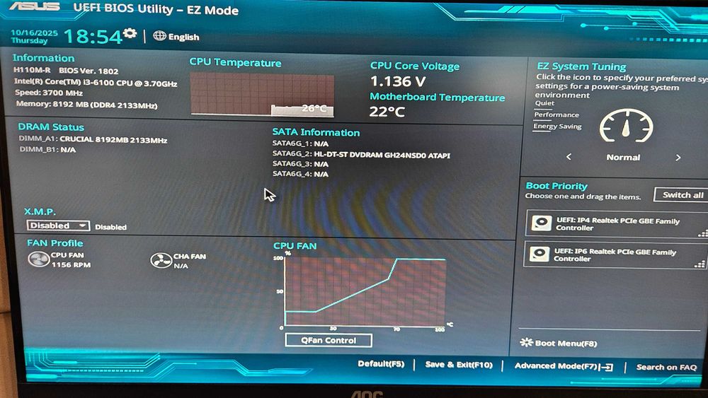 PC Komputer stacjonarny Intel core i3 z monitorem AOC