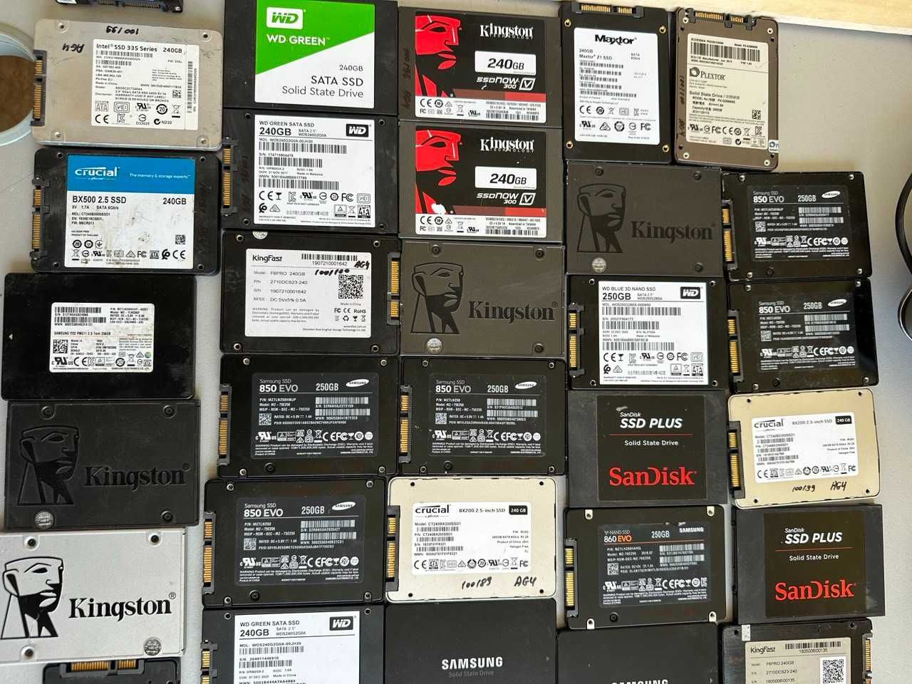 SSD 240-256 GB /Kingston/Samsung/SanDisk/WD/Micron/Intel/LITE-ON/Hynix