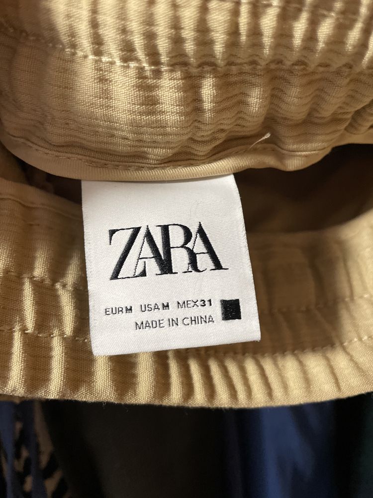 Штани Zara однотонні світло-коричневі ділові