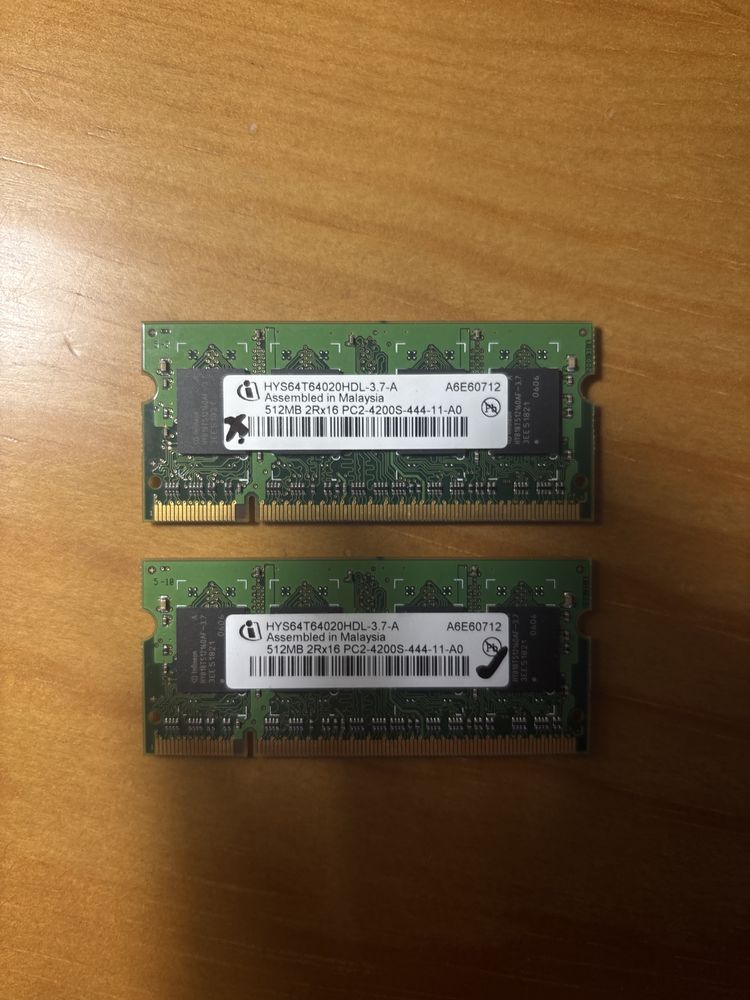 Memory 512MB 2RX16 PC2-4200S-444-11-AO HYS64T64020HDL-3.7-A