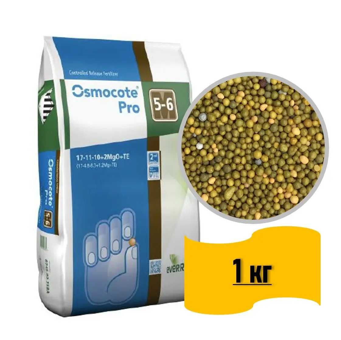 Добриво (Осмокот) OSMOCOTE PRO 19-9-10+2MGO professional 5-6M 1KG