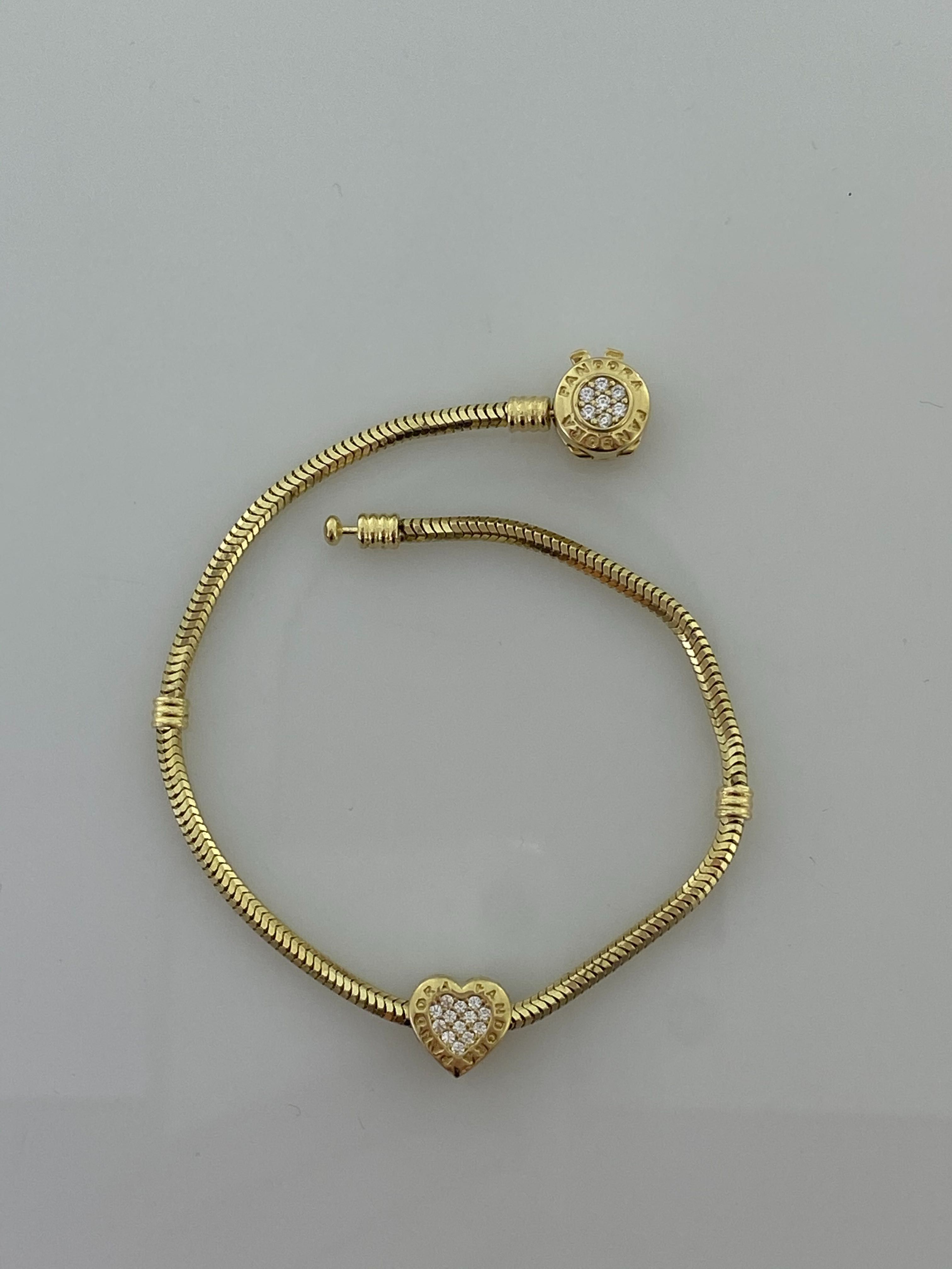Złoty element charms na bransoletkę Pandora, Próba 585. Nowy (412)