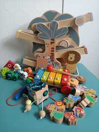 Komplet zabawek drewnianych dla dzieci