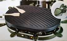 Zestaw Raclette grill elektryczny Heru RC 95002 czarny 1200 W
