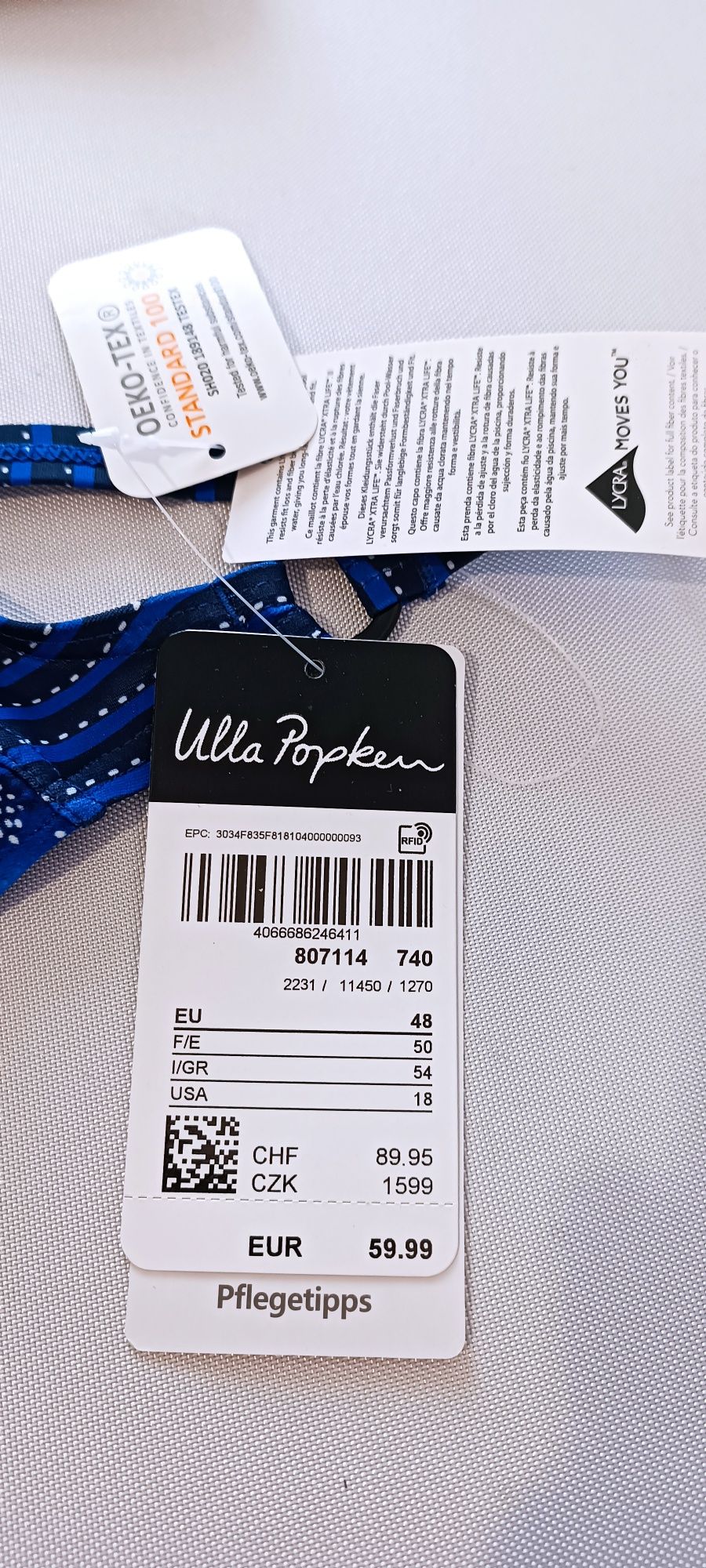 Ulla Popken strój Kąpielowy dwuczęściowy Tankini r. 48/4XL Nowe
