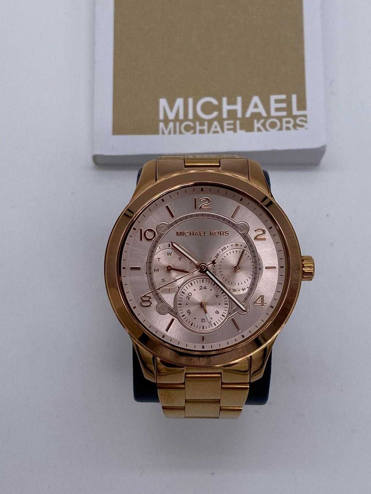 Zegarek damski złoty różowe złoto modny Michael Kors Runway MK6589