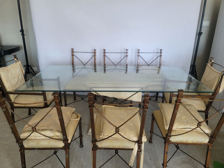 Stół z Krzesłami TARASOWY Jadalnia Nowoczesny Unikatowy