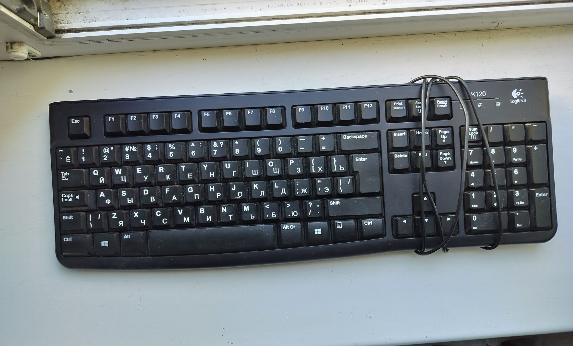 Проводная клавиатура logitech K120 черная