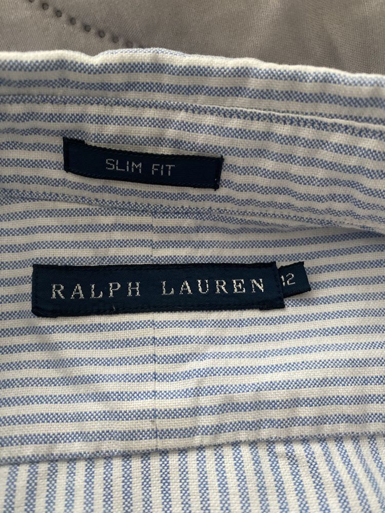 Koszula damska niebieska w paski klasyczna Ralph Lauren  rozm M L