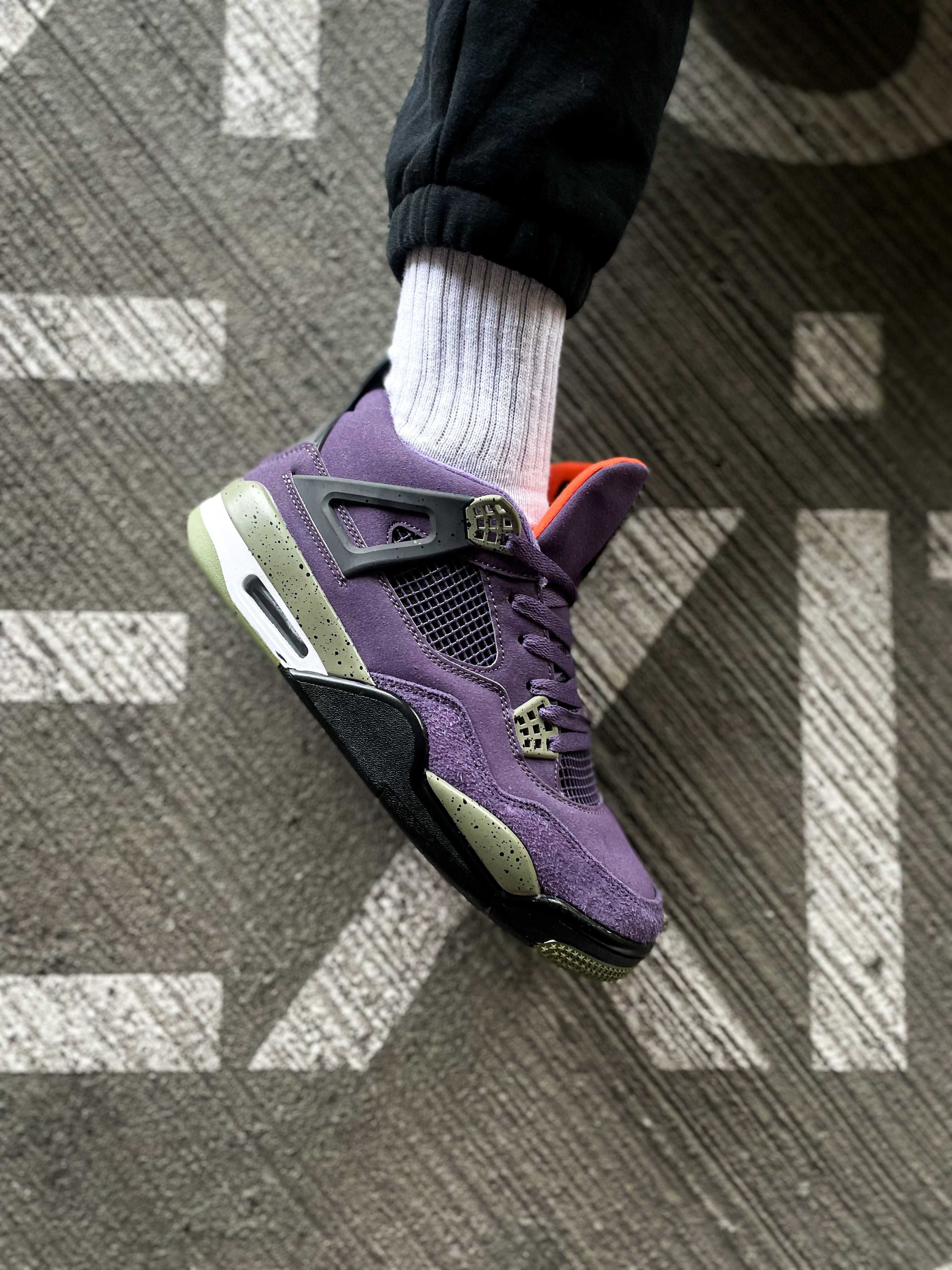 Кроссовки Nike Air Jordan 4 Paris Violet фиолетовые Nike Jordan