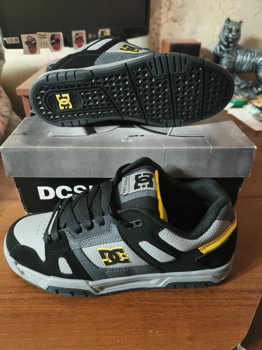 Кроссовки DC Shoes Stag (Grey\Black\Yellow) !!! Новые !!! 28см !!!