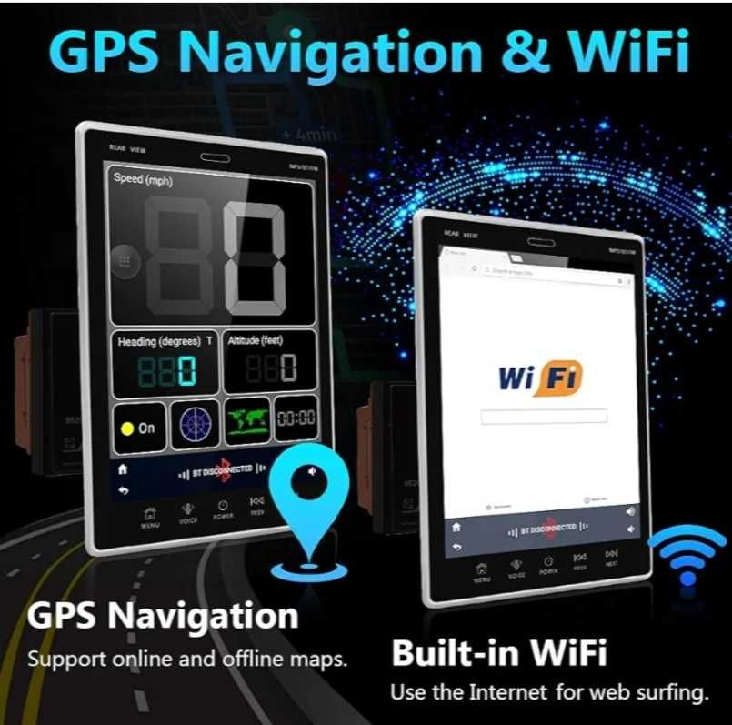 Автомагнітола 9.5" 2din GPS Wi-Fi Android 10.0.    2 Gb DDR RAM: 32 Гб