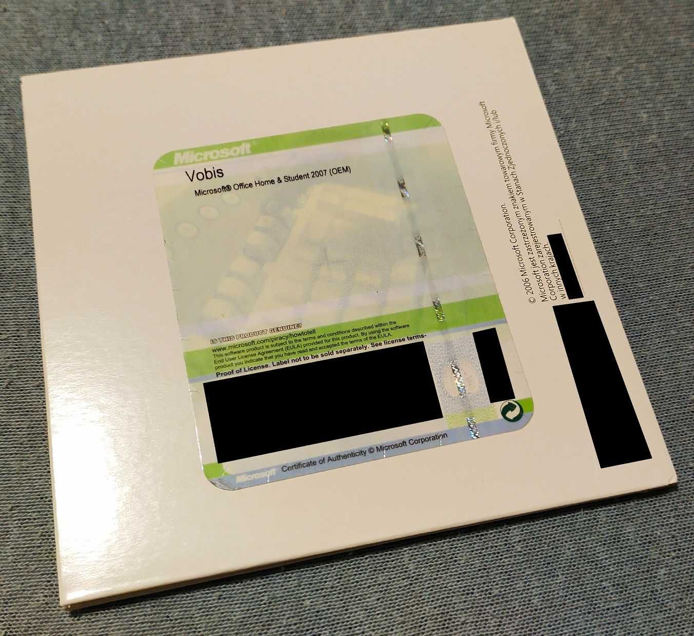 Microsoft Office 2007 dla użytkowników domowych + klucz.