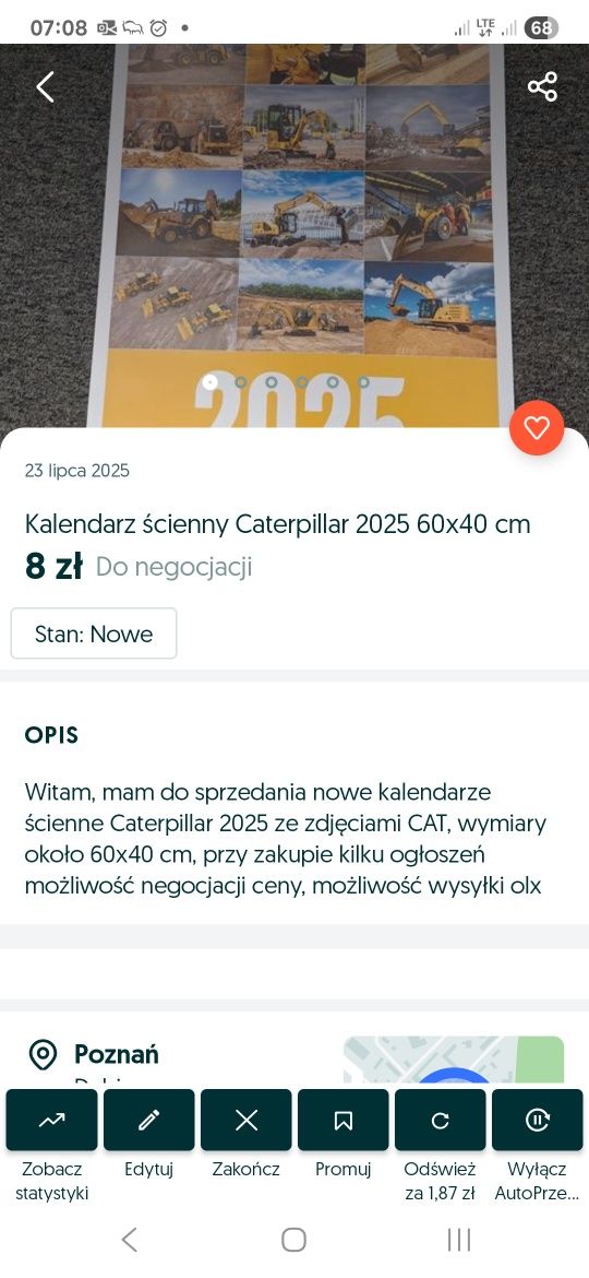 Kalendarz Cat 2025