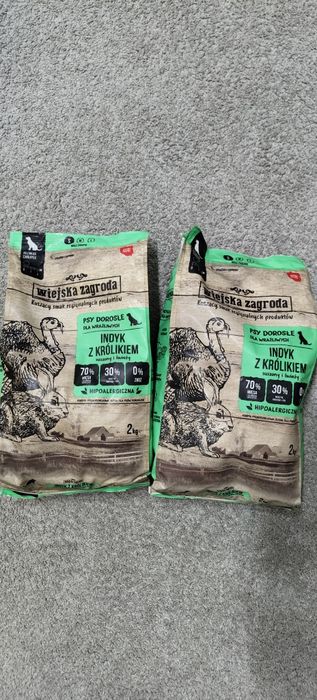 Karma sucha wiejska zagroda indyk z królikiem 2x2kg