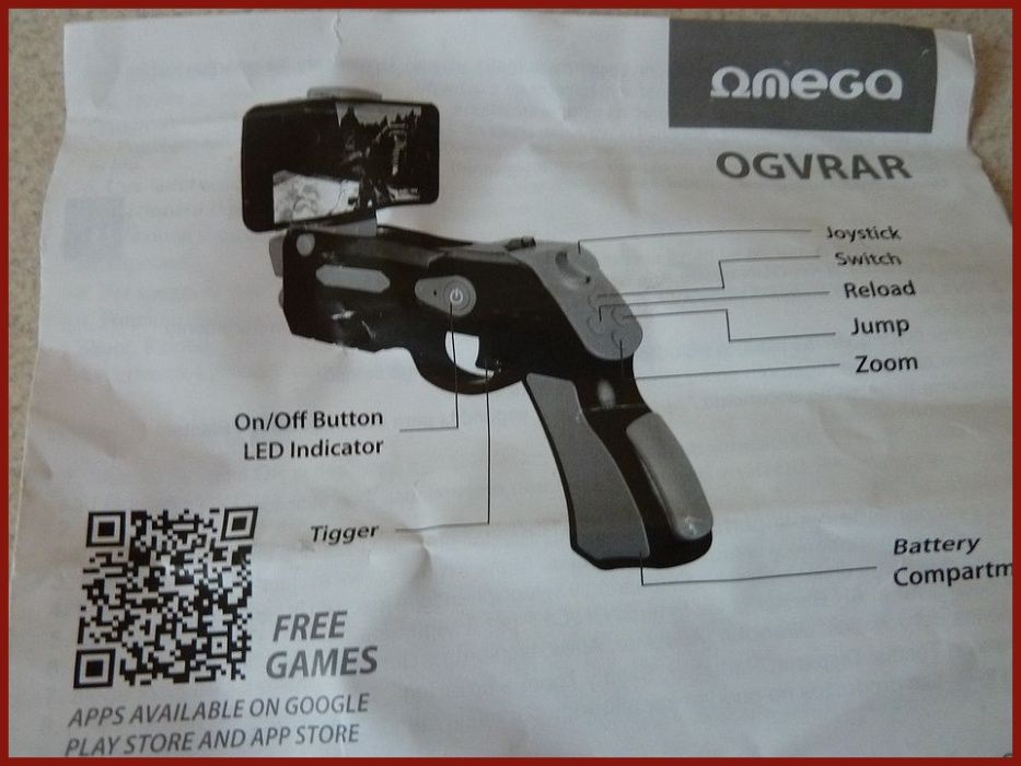 Pistolet do Smartphona z 4-kierunkowym kontrolerem ruchu.