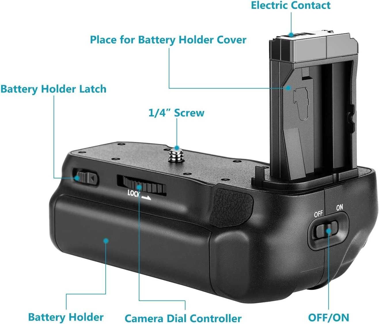 (NOVO) Punho Grip p/ Canon 77D / 800D / 900D NEEWER