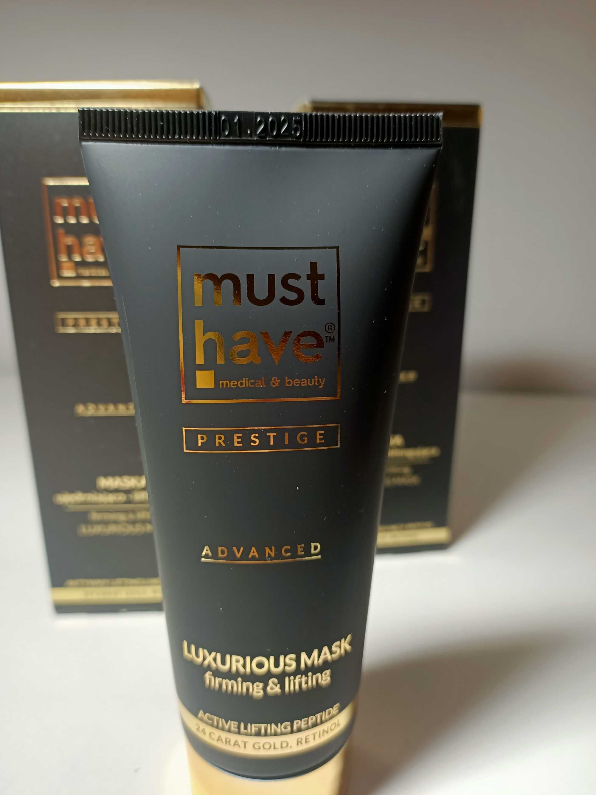 Maska ujedrniajaco liftingujaca Musthave Prestige Medic złoto, retinol