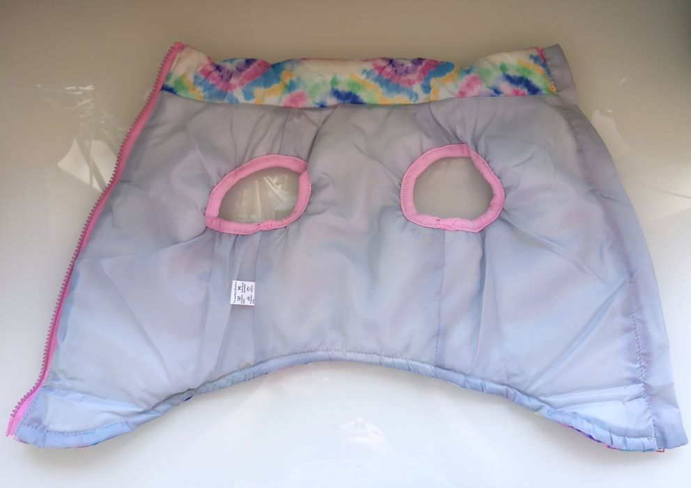 Nowa, kolorowa kurtka dla psa tie dye, rozmiar L