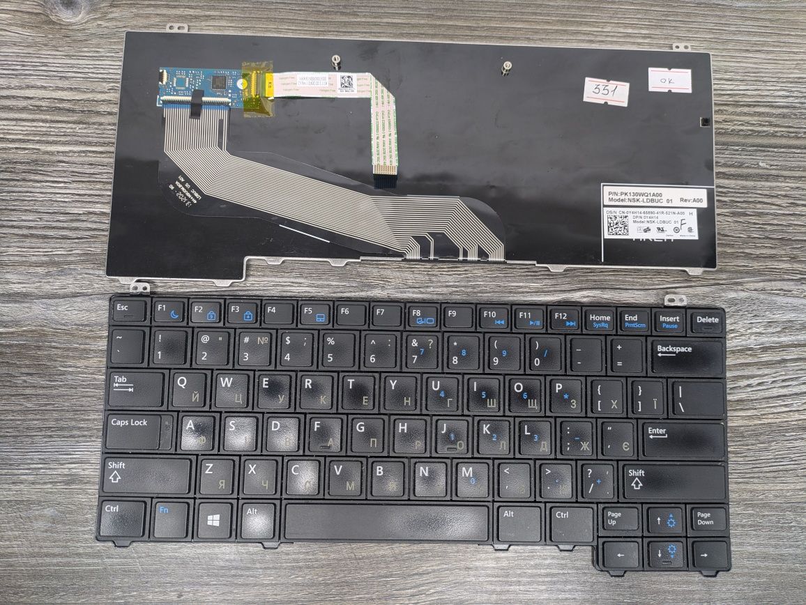 Клавіатура до ноутбука Dell Latitude E5440 E5540/ E3550 Inspiron 3567