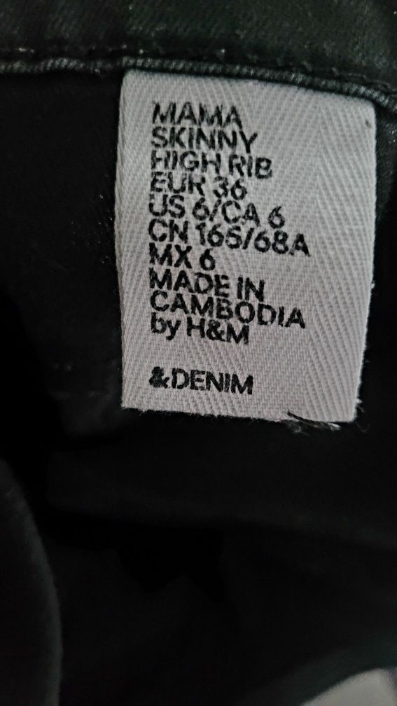 Spodnie ciążowe czarne H&M Mama