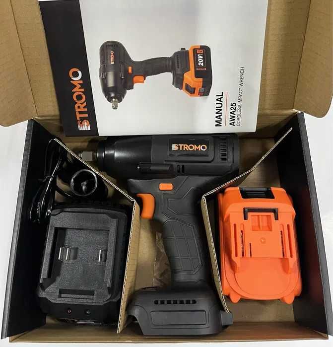 Гайковерт УДАРНЫЙ аккум. БЕСЩЕТОЧНЫЙ STROMO 680 Нм аккум. Makita 4 ам.