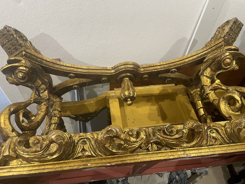 2 mesas talha dourada