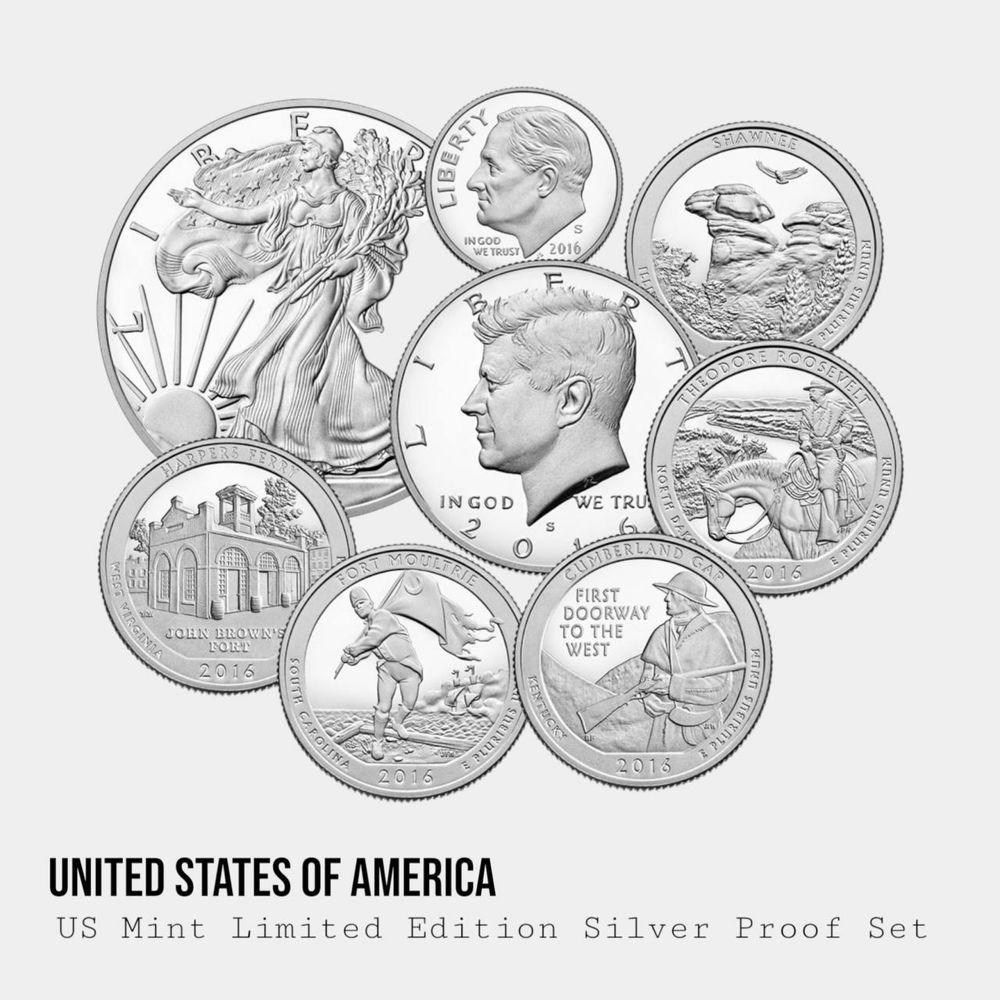 2013—2020 • Limited Edition Silver Proof Set • Оригінал US Mint BoxCoa