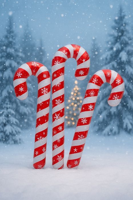 Dekoracje świąteczne nadmuchiwane laski