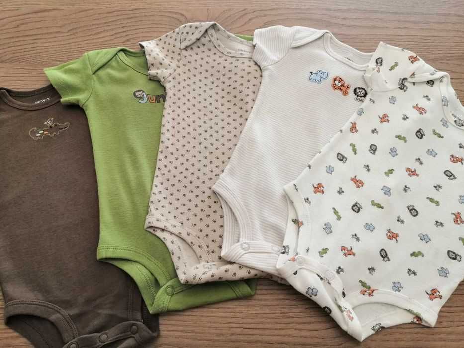 Carter's Body niemowlęce 5 sztuk,pojemnik Huggies na chusteczki gratis