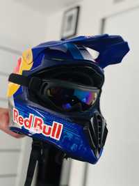 Sprzedam kask na crossa RedBull + gogle