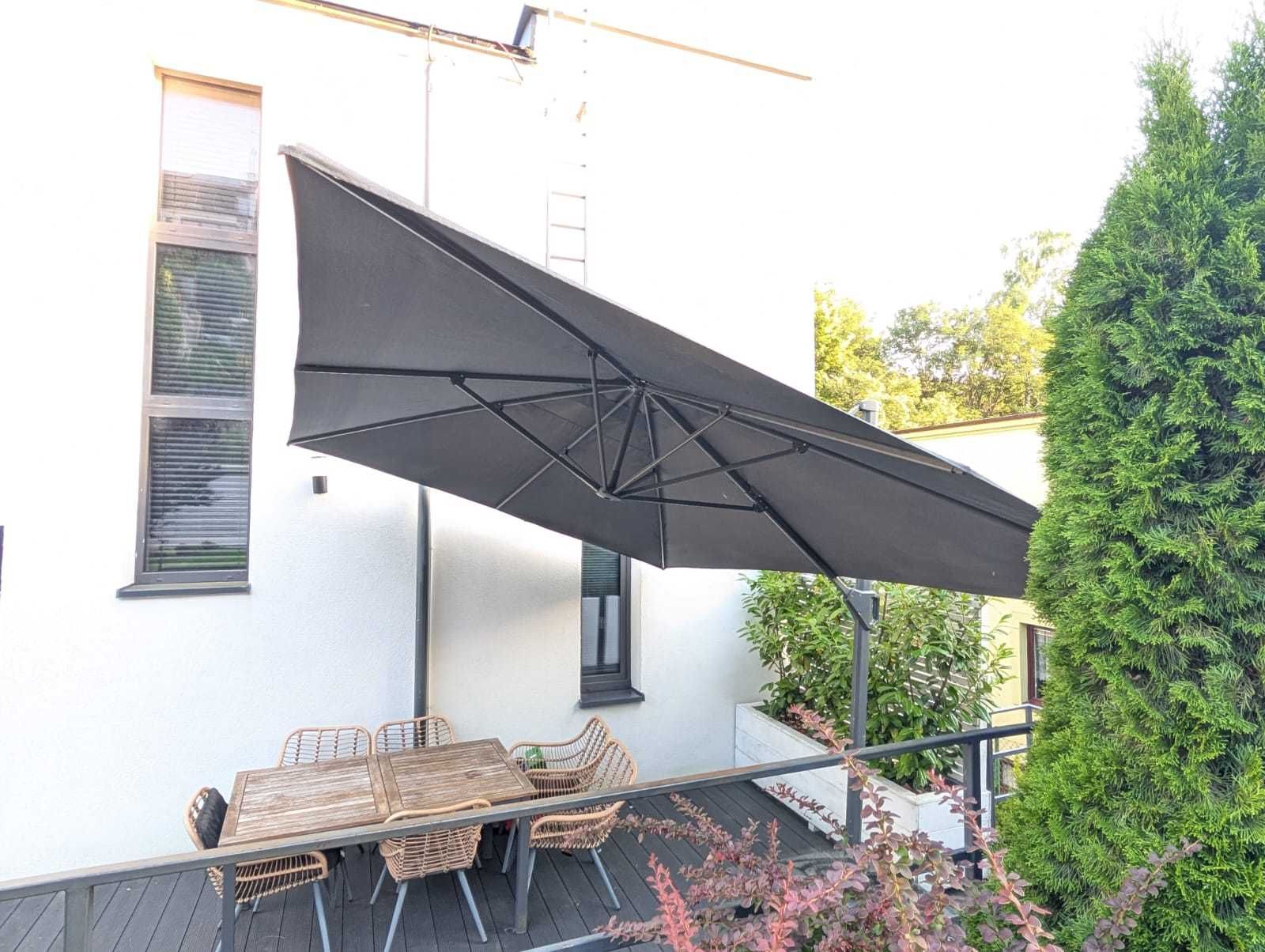 Parasol ogrodowy CHALLENGER 3mx4m z bazą i pokrowcem