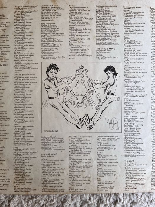 Album duplo Michael Jackson - Thriller 1982