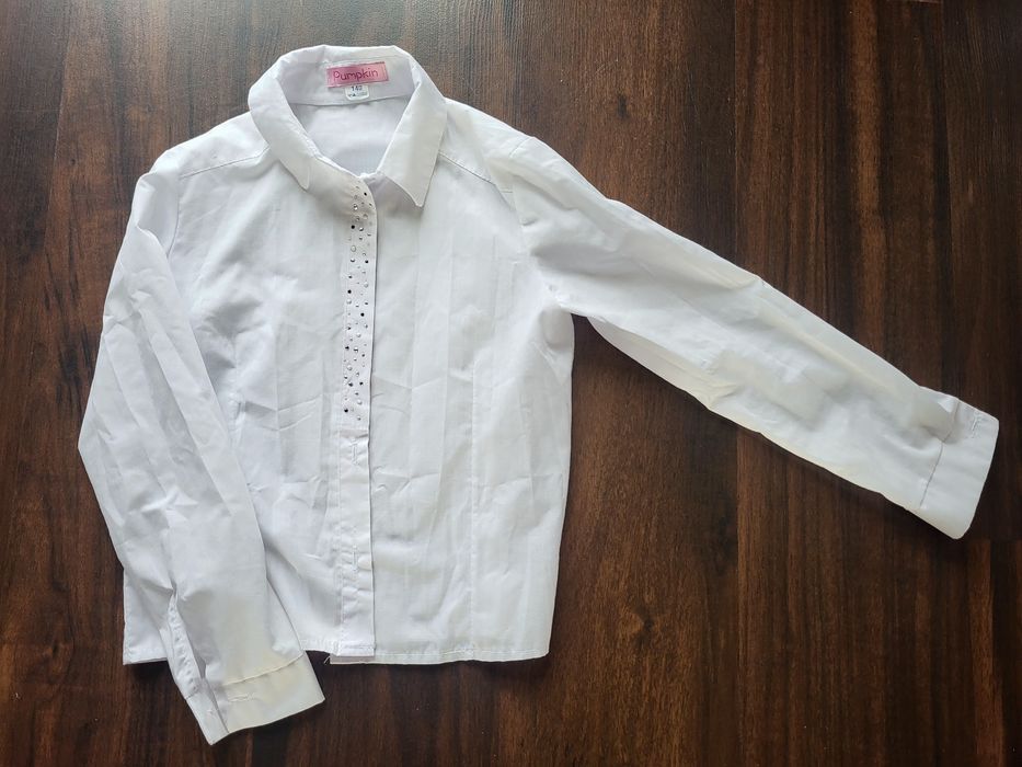 Koszula biała wizytowa dziewczęca rozm.140