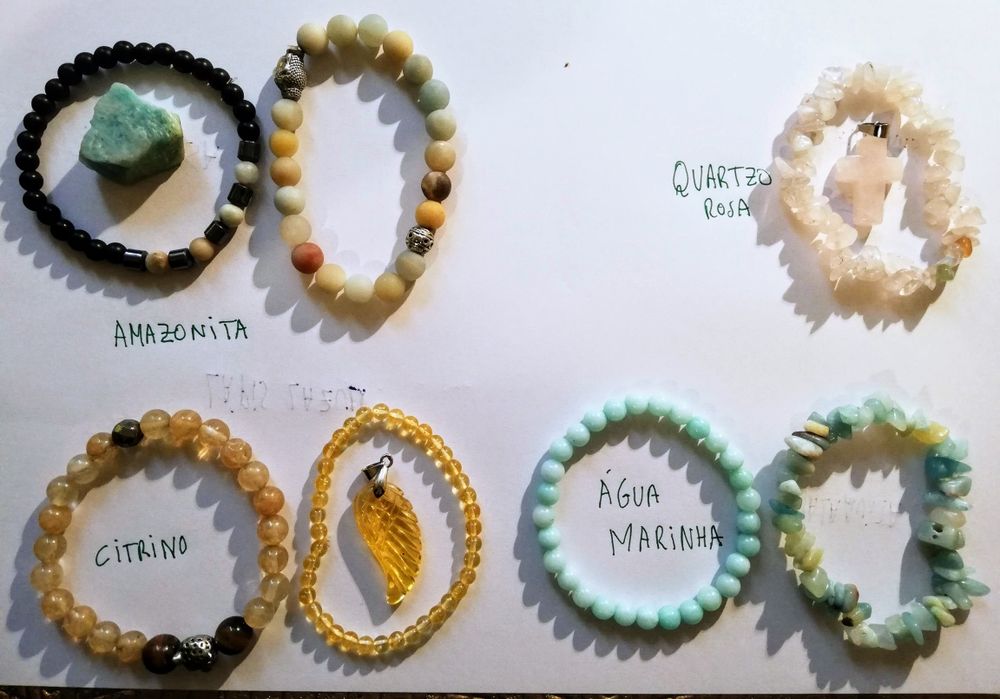 Pulseiras cristais citrino _aventurina_jade_cornalina_pirita_quartzo f