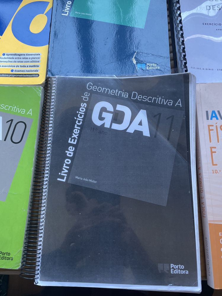 Conjunto/unidade, livros geometria/fisica-quimica