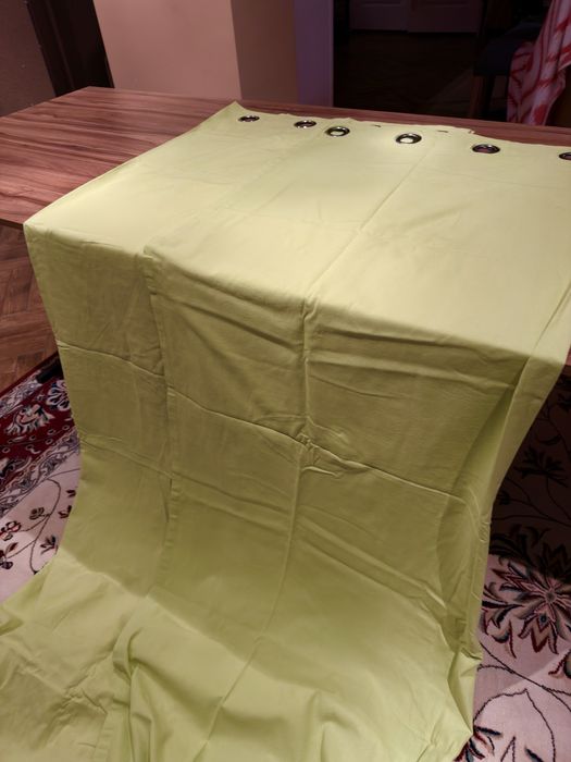 Zasłony zaciemniające Home&you limonkowe 2 sztuki komplet 140x212 cm