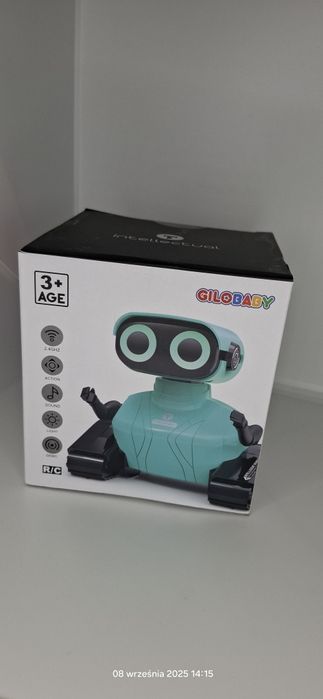 Zabawka RC robot zdalnie sterowany oświetlenie LED grający 12x13cm