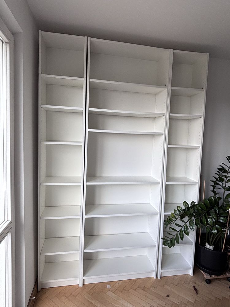 Wysokie (237cm) Regały Billy Ikea (3x40+1x80)