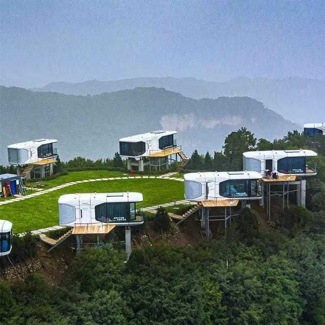 Nowoczesny dom kapsułkowy Całoroczny Tiny House domek BEZ POZWOLEŃ