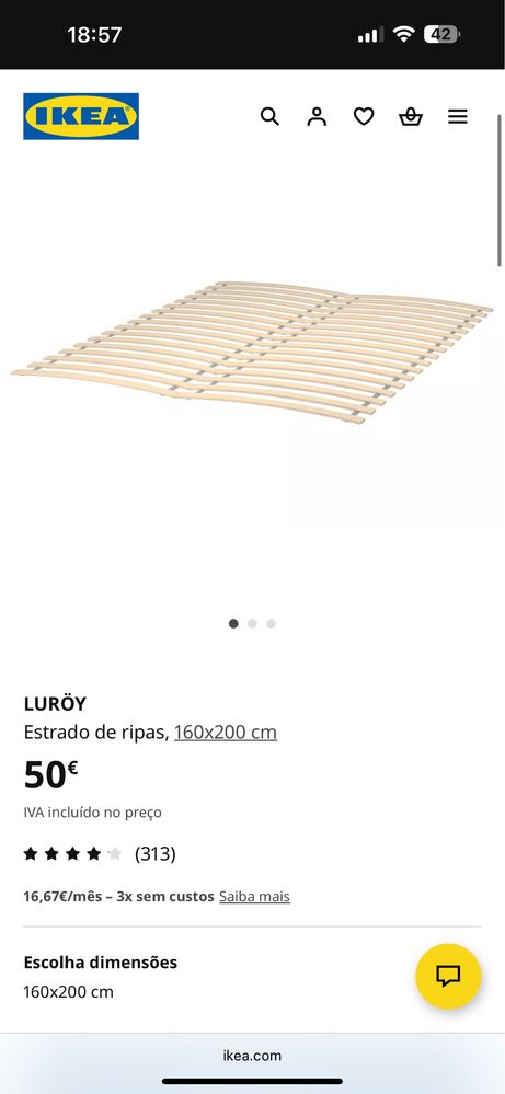 Cama + mesa de cabeceira 160x200 Ikea Malm completa