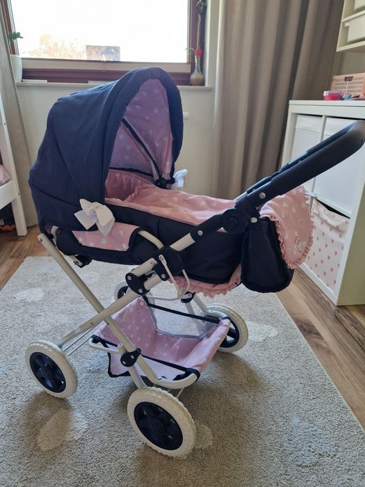Wózek dla lalki berjuan la nina granatowo różowy