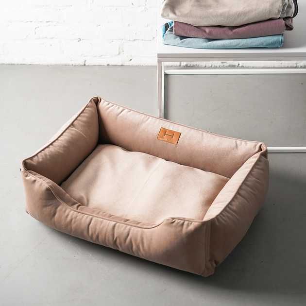 Лежак для собак Harley and Cho Dreamer 90х60 см з бортами беж