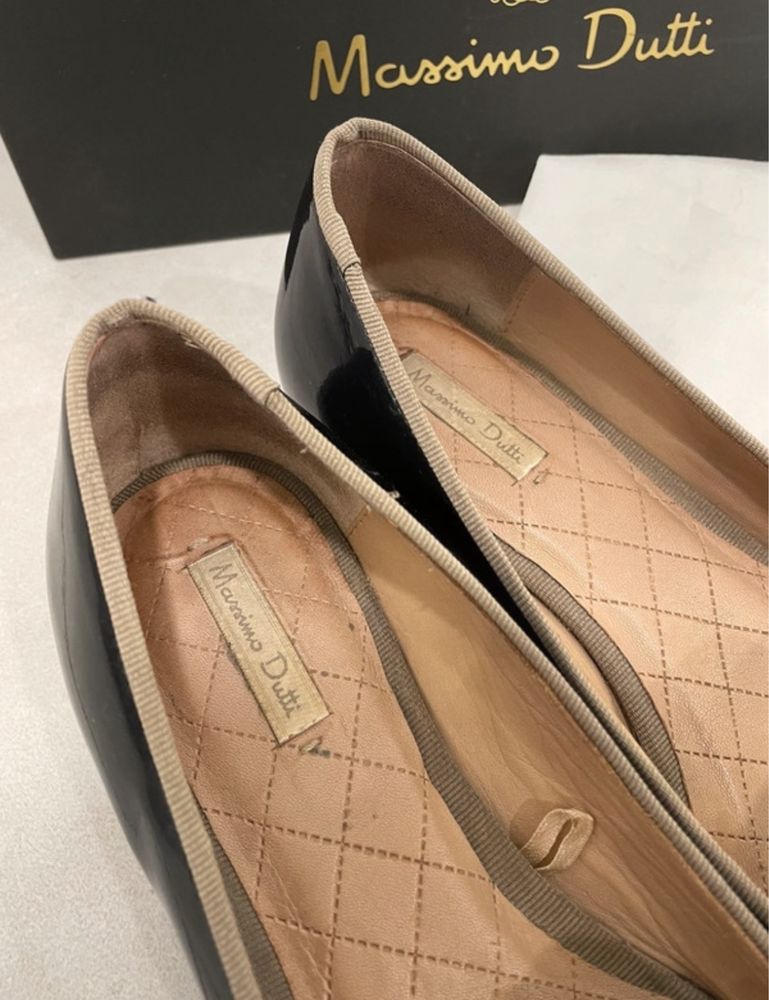 Massimo Dutti rozmiar 36 buty lakierowane oryginalne mokasyny