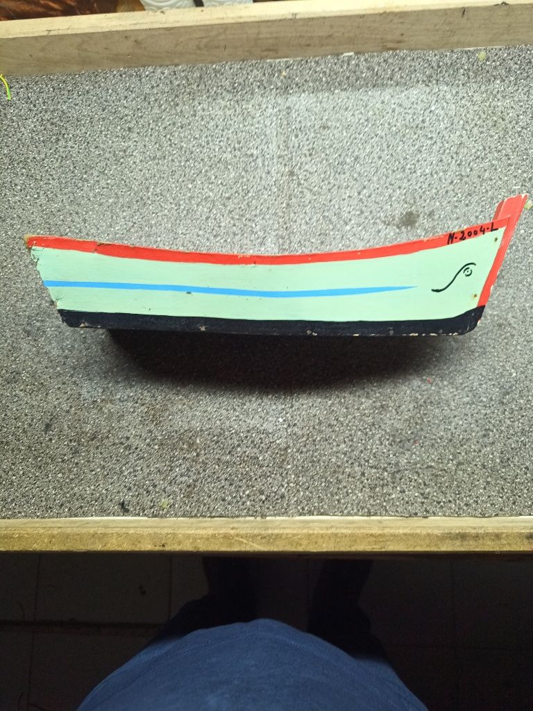 Barco madeira 40cm alusivo a nazaré