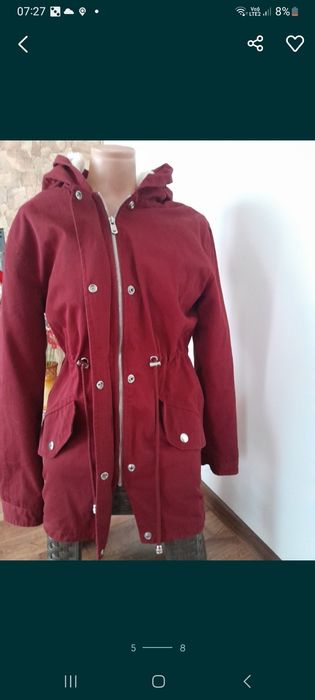 Parka zimowa bordowa 164