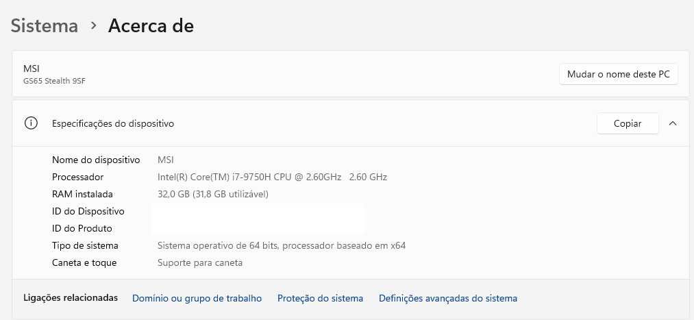 Portatil como novo MSI GS65 Stealth 9SF