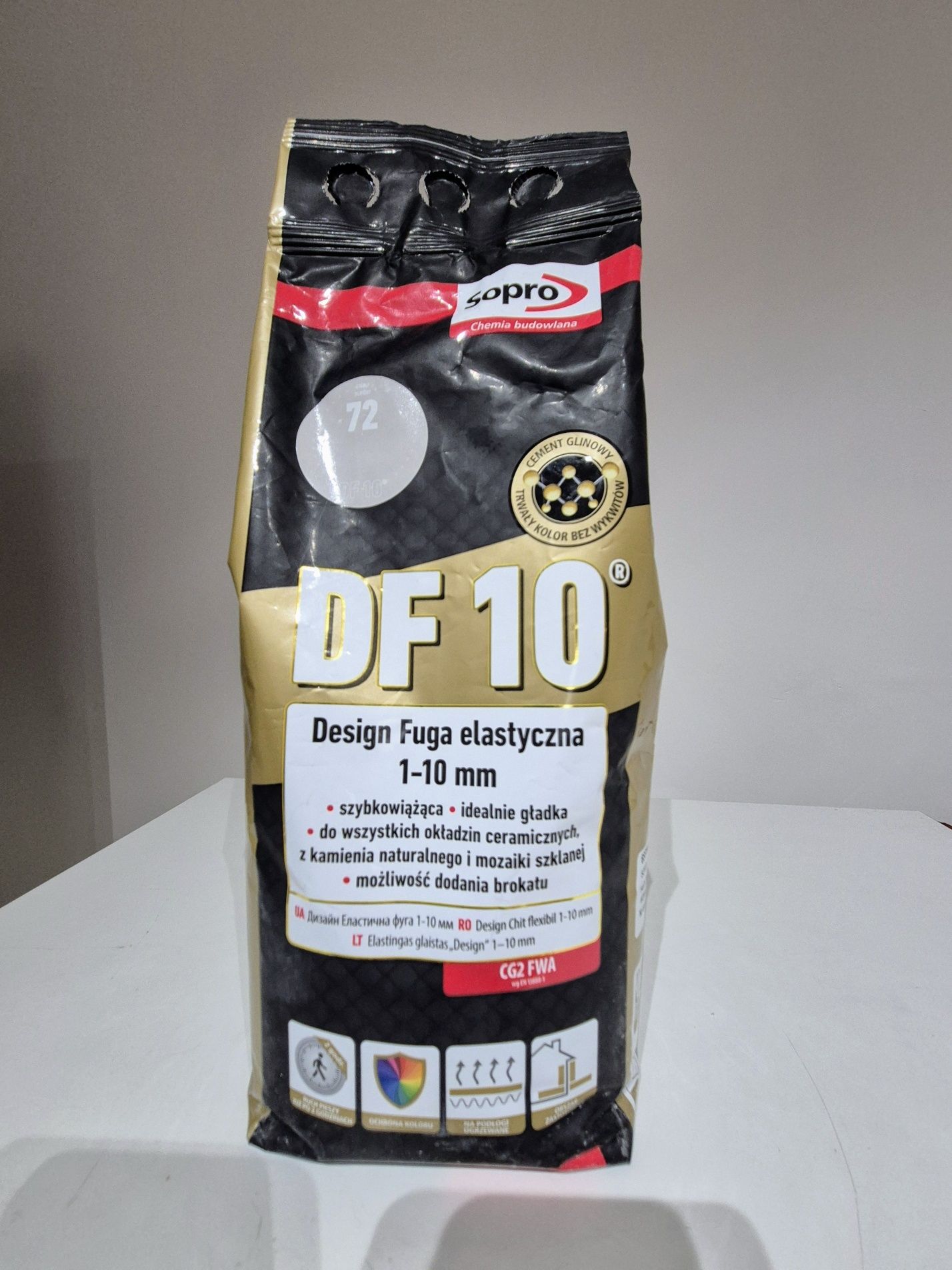 Sopro DF10 Design Fuga elastyczn 1-10 mm kolor 72 naturalny szary 2kg